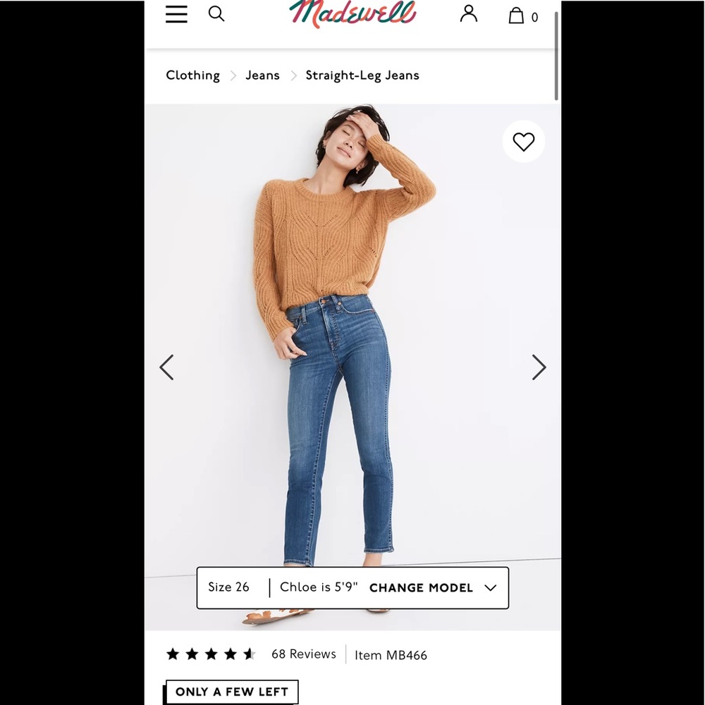 Madewell Stovepipe Jeans in Leman Wash